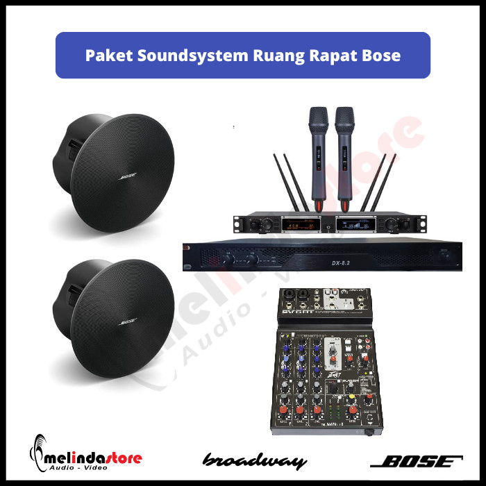 Paket Speaker Ruang Rapat Kap sd 20-30 Orang - Bose Ceiling A